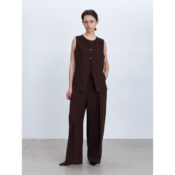 LINEN LONG PANTS SET UP