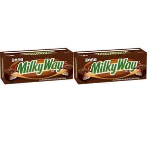 [해외직구] 밀키웨이 초콜릿 캔디바 대용량 52g 36입 2팩 Milky Way Full Size Bulk Chocolate Candy Bars (1.84 oz., 36 ct.)