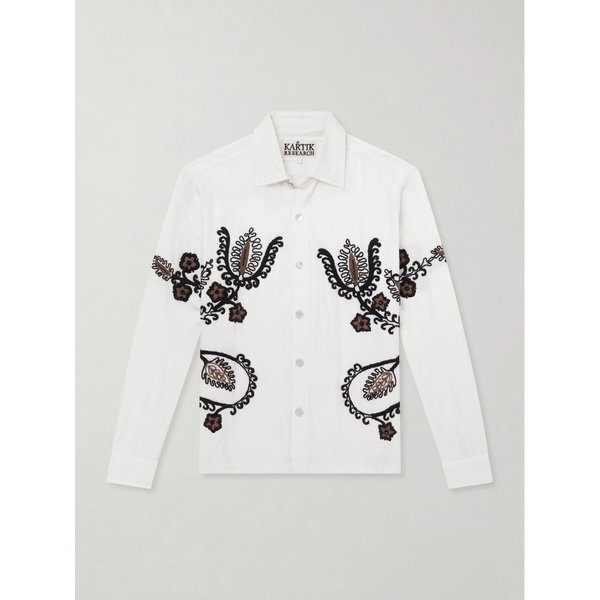 카틱 리서치 비즈 장식 자수 코튼 포플린 셔츠 46376663162975378