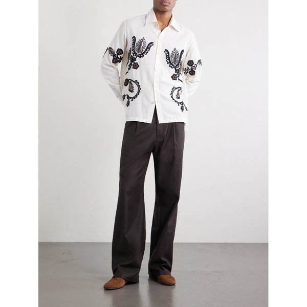 카틱 리서치 비즈 장식 자수 코튼 포플린 셔츠 46376663162975378