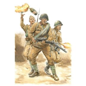 BI15602 1/56 WWII Soviet Infantry(소련군 인형)(인형 16개 붓 1개 도료 1개 접착제 1개 포함)