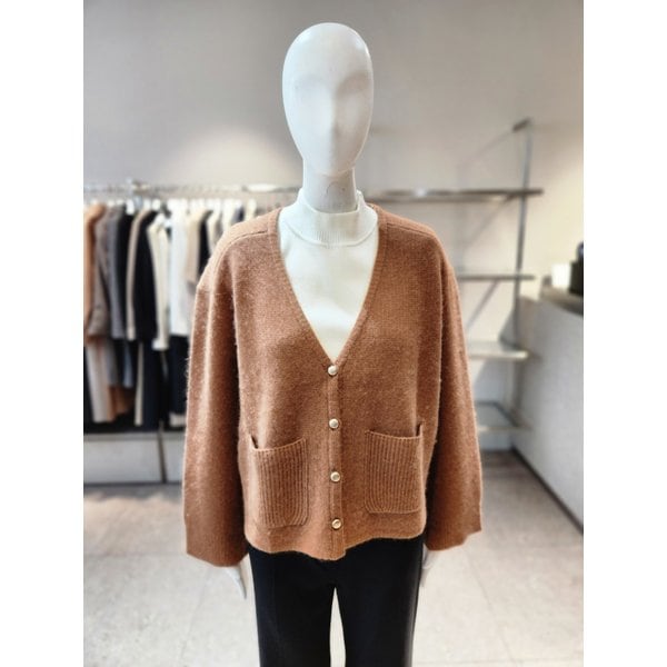 [여주점] [나이스클랍] 라쿤 울 혼용 루즈핏 브이넥 가디건 A254PWKA31