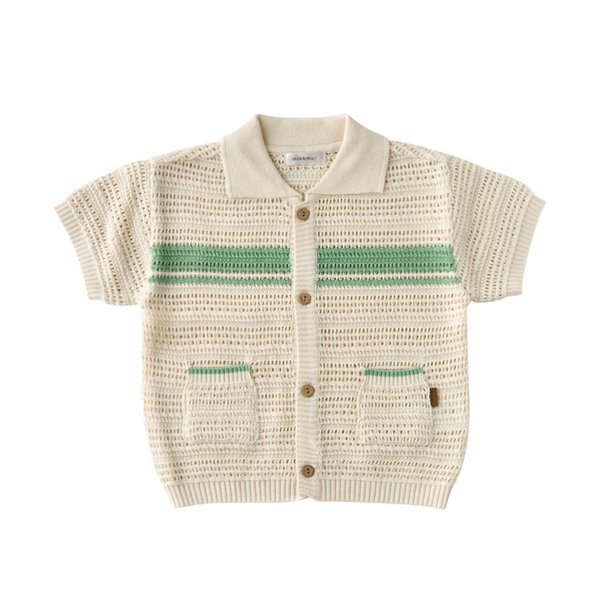 [여주점] [오프라벨 여주점] 밍크뮤 (IV) 크로쉐니트셔츠 (35315-210-01)