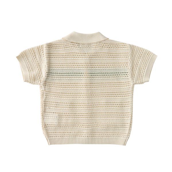 [여주점] [오프라벨 여주점] 밍크뮤 (IV) 크로쉐니트셔츠 (35315-210-01)