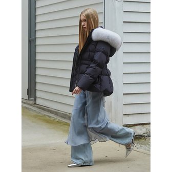 에고이스트 요크 다이아퀼팅자수 벨티드 구스 다운점퍼 EQ4WD001