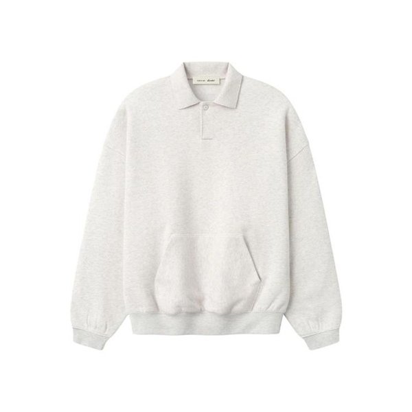 26SS 피어오브갓 폴로 티셔츠 192SP264374F OATMEAL HEATHER LIGHT DOM