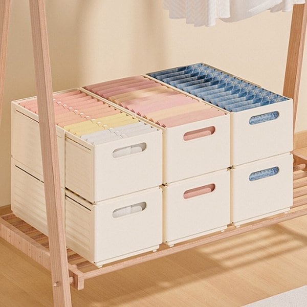 [토마]길이조절 서랍수납정리함 옷박스 팬트리 옷장 칸막이 욕실 속옷 소품정리 중(CN12)
