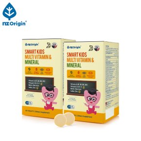 스마트키즈 멀티비타민 & 미네랄(바나나맛)(1,250mgx60정) X 2통