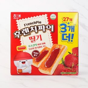 해태제과 후렌치파이 딸기 실속팩 384g (27+3봉입)