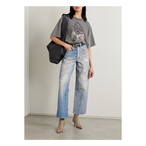 아워레가시 투톤 프린트 보이프렌드 진 블루 1647597331863529