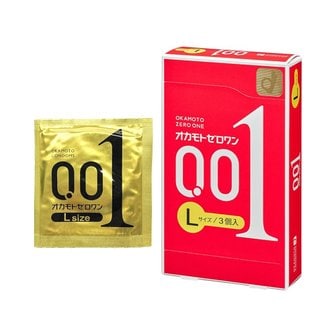  오카모토 제로원 OKAMOTO ZERO ONE 0.01ml 3개입 (L 사이즈)