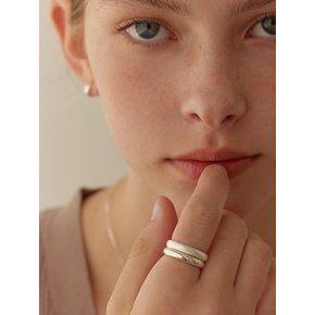 [연말 스페셜 6mm+10mm 진주귀걸이 증정][925 silver] Classic layered ring