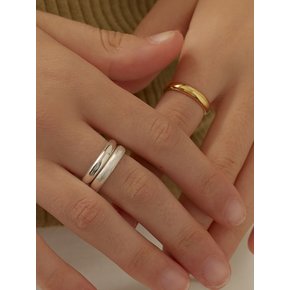 [연말 스페셜 6mm+10mm 진주귀걸이 증정][925 silver] Classic layered ring