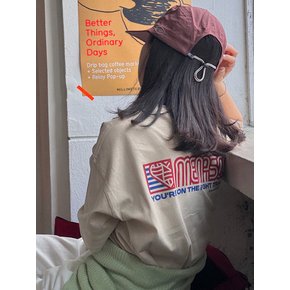 Squared Hearttrack Graphic T Shirt_Oatmeal