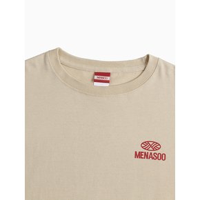 Squared Hearttrack Graphic T Shirt_Oatmeal