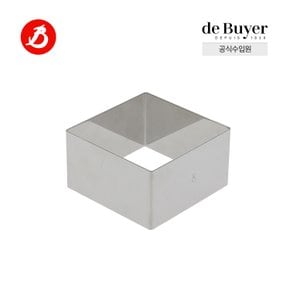 스테인리스 스틸 사각 타르트링 12cm x 4.5cm