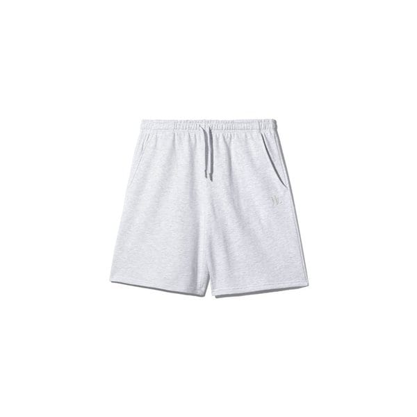 Signature relax half pants - MELANGE WHITE