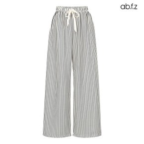 스트라이프 리본끈 디테일 밴딩 팬츠 (AFZ1MP34A)