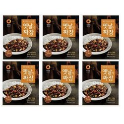 청정원 옛날식짜장 180g(레토르트,1인분)x6 간편식 맛있는 한국식품