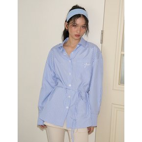 Stripe Over Fit Shirt_ Blue