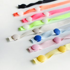 마스크 스트랩 무지 목걸이 줄 8color 똑딱이형 & 고리형 분실방지 마스크끈