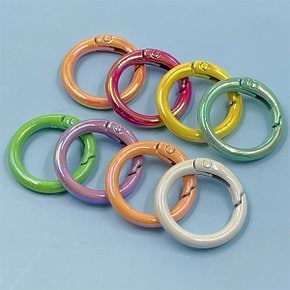 메탈릭 오픈형 O링 컬러오링 원터치 키링 열쇠고리 25mm