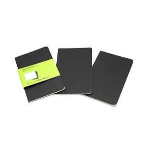 일본 몰스킨 노트 Moleskin QP313 PKT Notebook Caye Journal Plain Solid Set of 3 블랙 144848