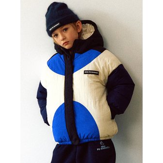 미니피에스마켓 25FW 컬러블럭 하이엔드 웰론 패딩(NAVY)