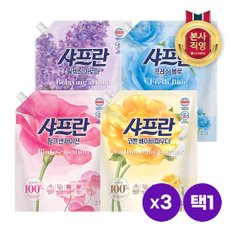 샤프란 실내건조 섬유유연제 리필 2.1L x 3개 [4가지향 택1]