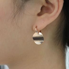 웨이브 코인 귀걸이 동전 16미리 딸랑이 원터치 데일리 친구 선물 14K 18K