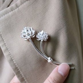 토끼풀꽃 브로치 White Clover Brooch