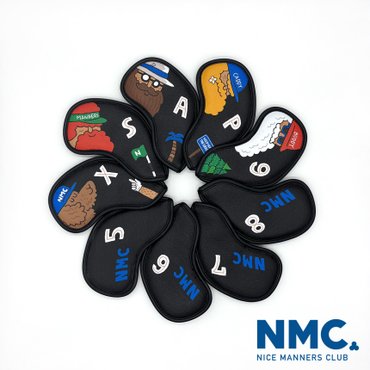 백화점 골프샵 [정품] 벙커샵  NMC 맴버스 아이언커버 set (블랙,브라운)