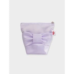 Satin Bow Pouch_violet