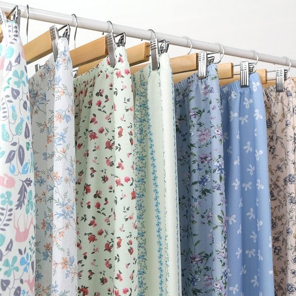 여성 통기성 좋은 9부 꽃무늬 프릴 잠옷 홈웨어 파자마 팬츠