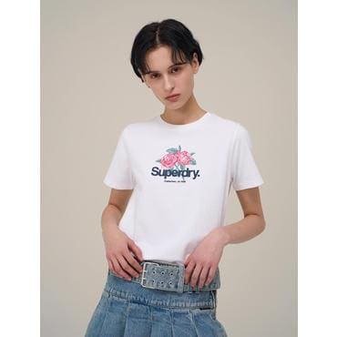 SUPERDRY 슈퍼드라이 W 코어 로즈 티셔츠 (SDFISCP07)