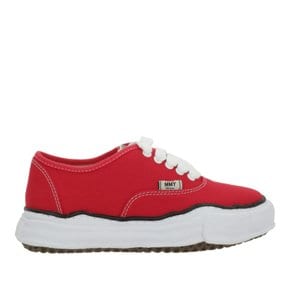[해외배송] 미하라야스히로 레드 캔버스 레이스업 로우탑 스니커즈 A02FW704 RED