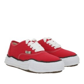 [해외배송] 미하라야스히로 레드 캔버스 레이스업 로우탑 스니커즈 A02FW704 RED