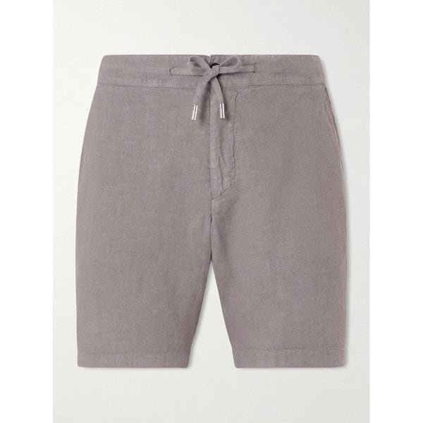 미스터 피 스트레이트 레그 가먼트 다이드 리넨 드로우스트링 버뮤다 쇼츠 46376663163002776