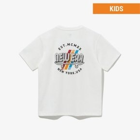 [키즈] 스케이터 레인보우 티셔츠 오프 화이트