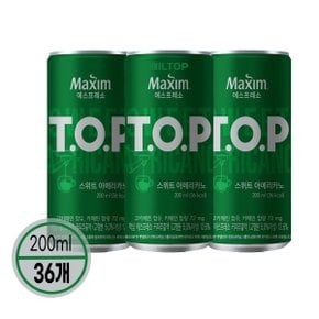 동서 맥심 에스프레소 TOP 스위트아메리카노 200ml 36개 캔커피 부드러움 티오피