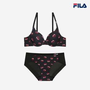 2SET FI4BAE1442F_BLK,FI4DRE1442F_BLK 아웃핏 시그니처 로고나염 블랙 (FI4BAE1442FBLK_2SKU)