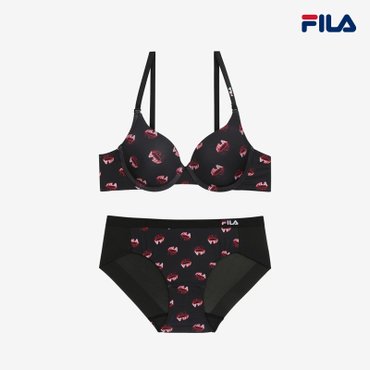 휠라 2SET FI4BAE1442F_BLK,FI4DRE1442F_BLK 아웃핏 시그니처 로고나염 블랙 (FI4BAE1442FBLK_2SKU)