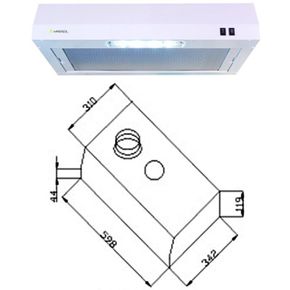 렌지후드 버튼식 HS-380A 가로600mm