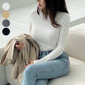 제이지컴퍼니  여성 [4color] 매일매일 쫀쫀 긴팔 라운드 티셔츠 어디에든 굿!
