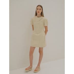 STITCH MINI DRESS / IVORY