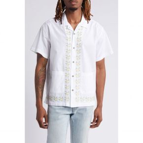 5052127 Obey Tres Embroidered Floral Camp Shirt