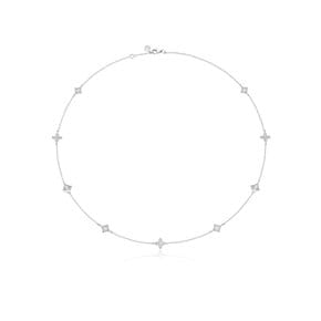Thin duet long necklace