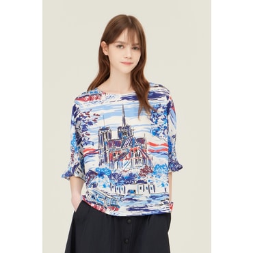 베네통 스케치 돌먼 블라우스 BABL92531