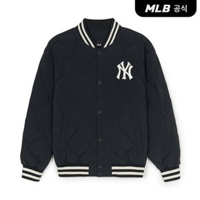 [코리아공식] 바시티 다이아 퀼팅 립 경량 숏패딩 NY (Black)