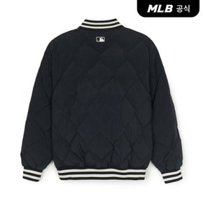 [코리아공식] 바시티 다이아 퀼팅 립 경량 숏패딩 NY (Black)